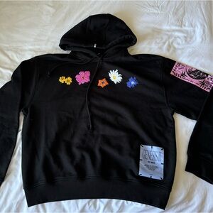 MCQ by Alexander McQueen Genesis Embroidered Relaxed Hoodie - Black
